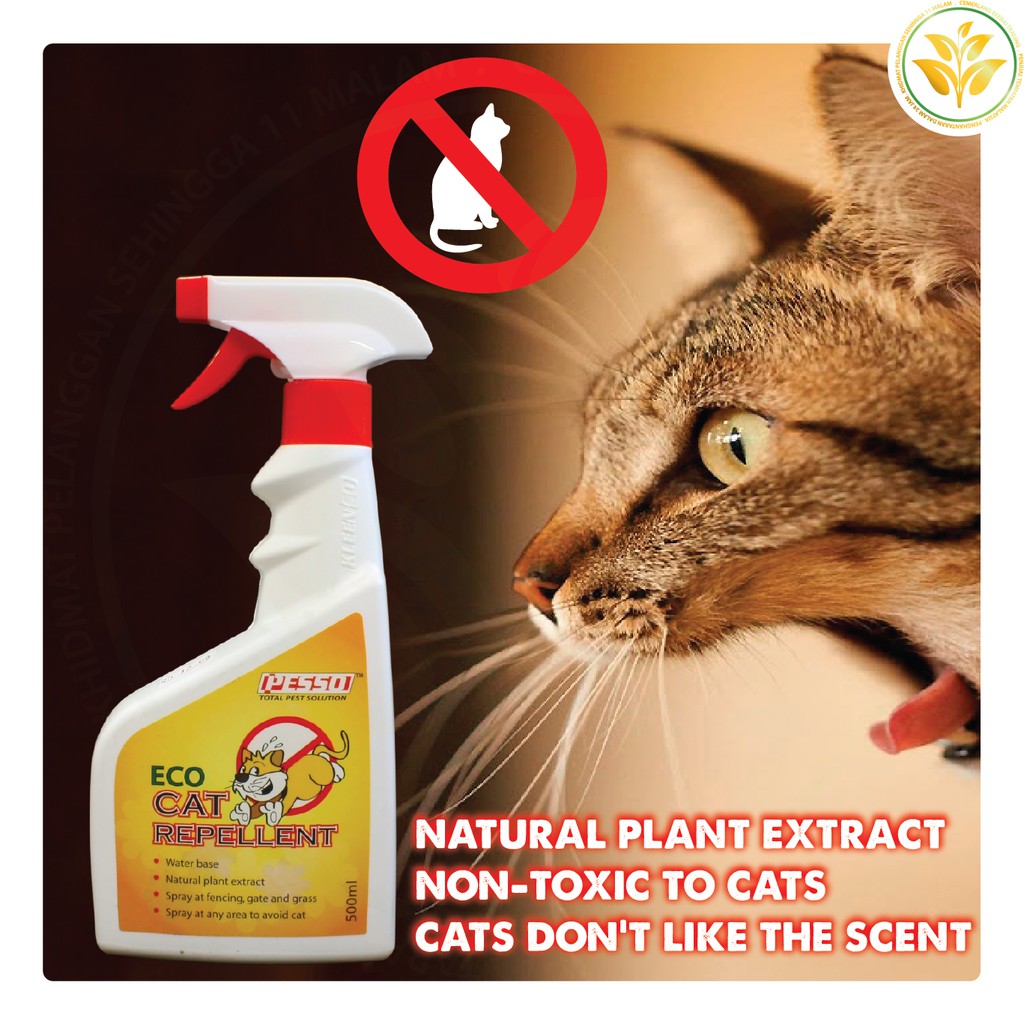 PESSO Cat Repellent Anti-Kucing Penghalau Kucing Tiada Racun - 1 SPRAY  BOTTLE (500 MILLILITRE)