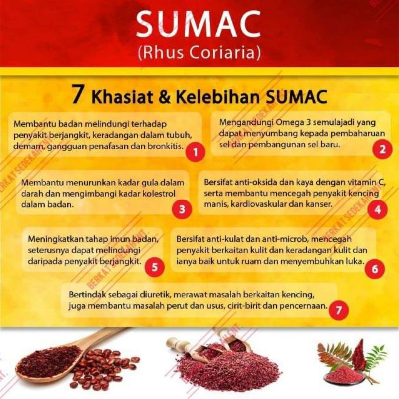 100 ORIGINAL SUMAC DARI TANAH Arab (100 GRAM) Shopee Malaysia