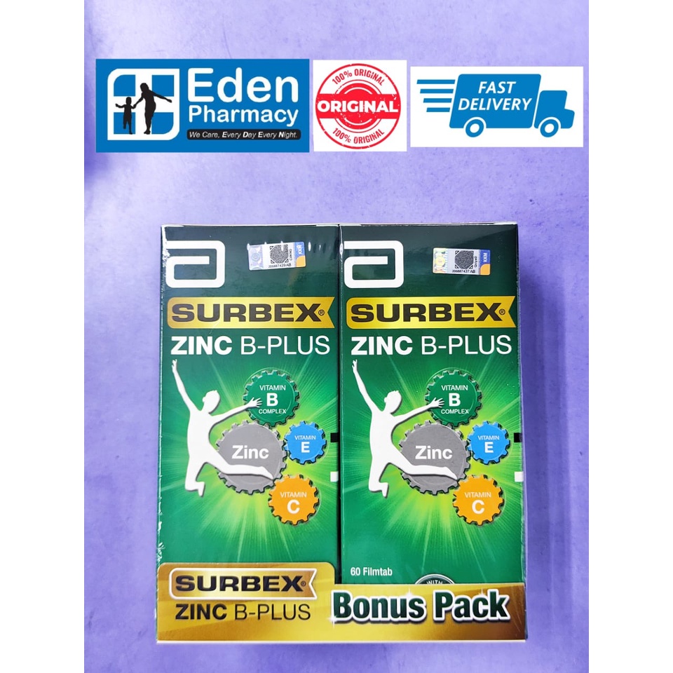 Abbott Surbex Zinc BPlus ( vitamin B complex, vitamin E, C, folic acid