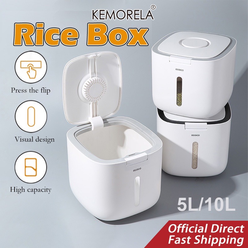 Rice Dispenser Kitchen Collection Rice Container Nano Bucket Insect-Proof Moisture-Proof Sealed Rice Cylinder Storage Rice Box