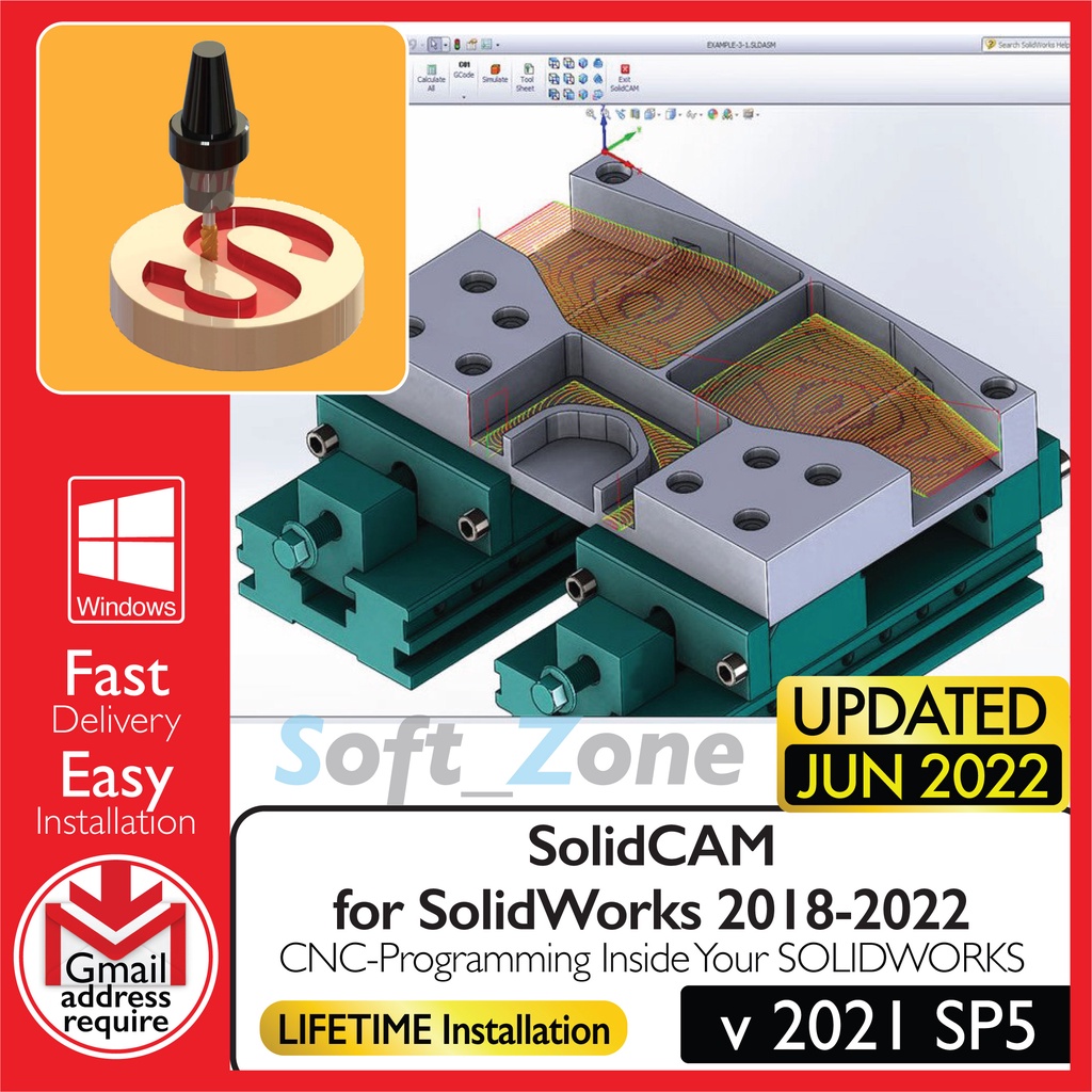 SolidCAM 2021 SP5 for SolidWorks 20182022 CNCProgramming Inside