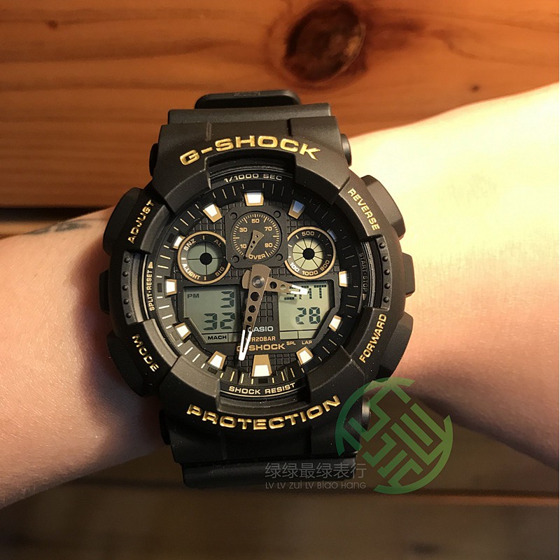 g shock golden watch