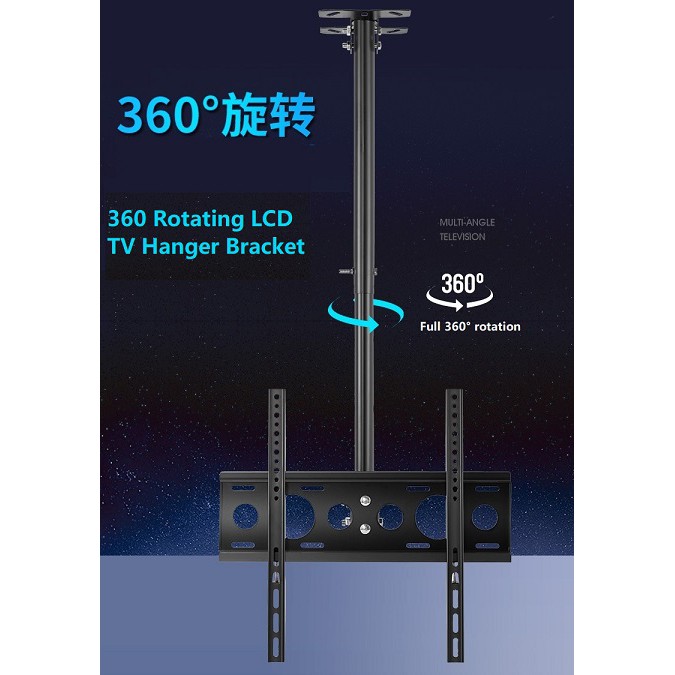 360 Rotating LCD TV Hanger Bracket Flat Screen Monitor Mouting Rotate