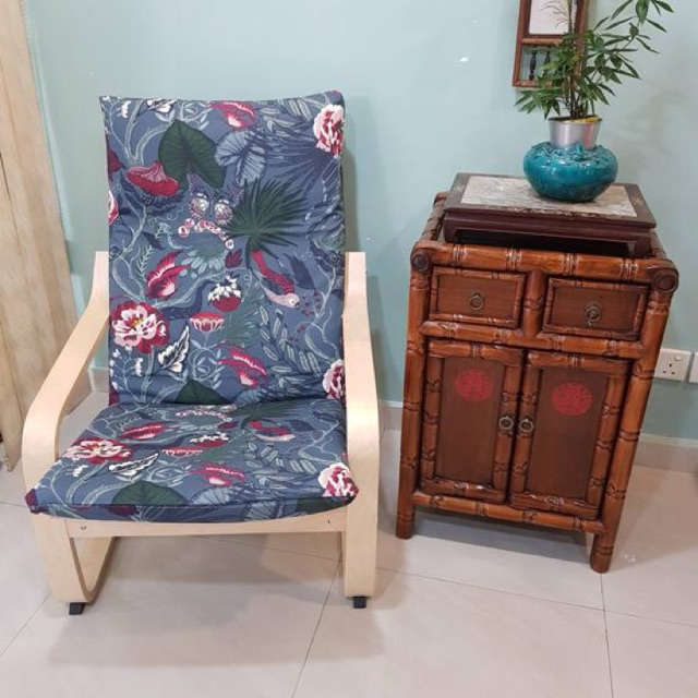 Ikea Poang Chair Cover Tropicana Leaves Shopee Malaysia