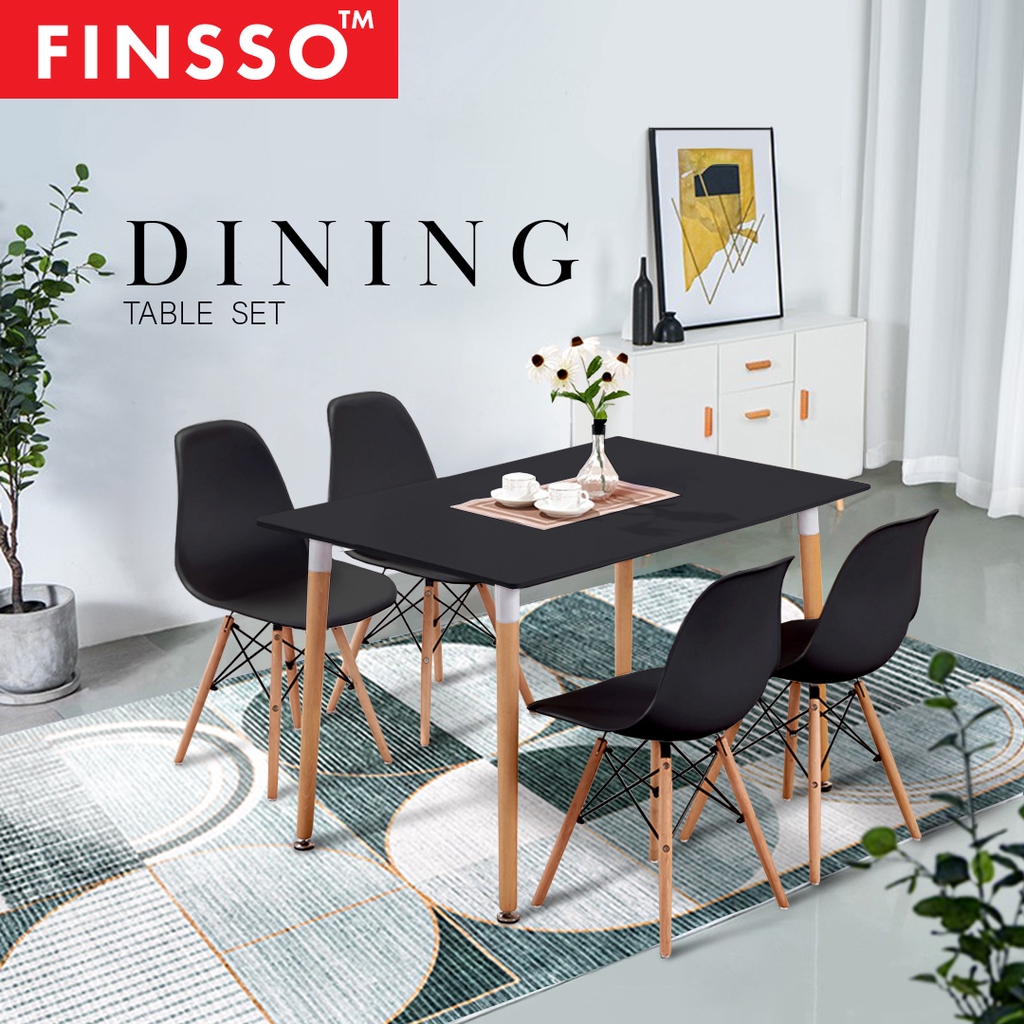 FINSSO: Creative Eames Simple Medium Sized Dining Table & Dining Chair