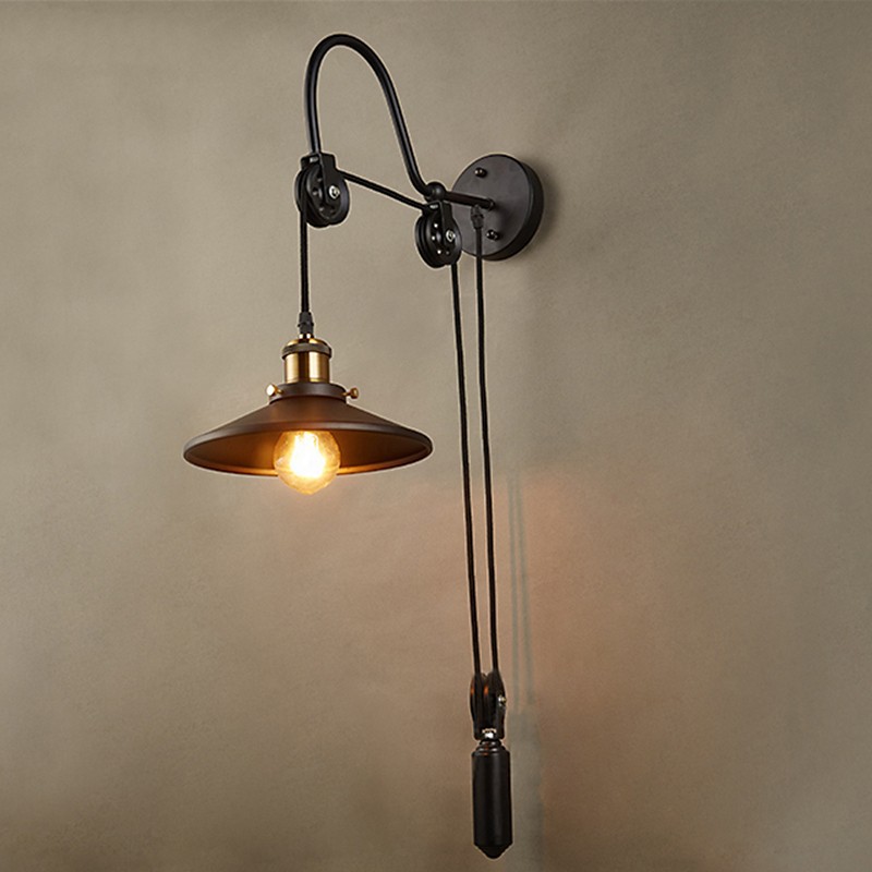 Good Quality Hanging Industrial Retro Vintage Retractable Pulley