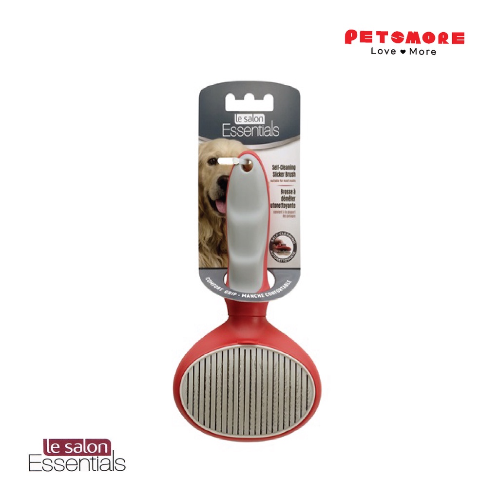 DOGIT LE SALON Self-Cleaning Slicker Brush - Large / Dog Grooming Tools