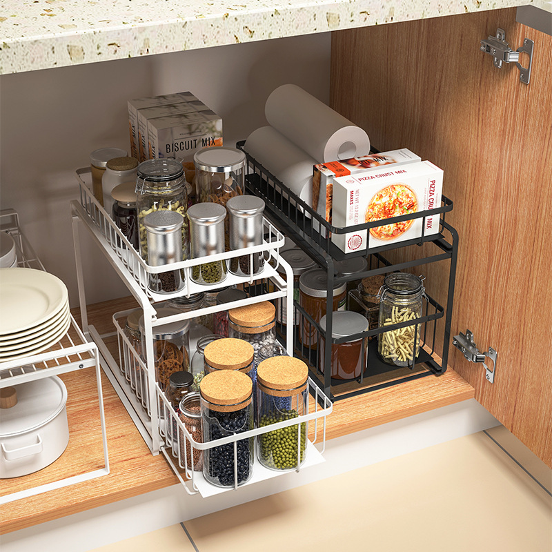 Kitchen Sink Storage Pull Out, Slide Out Kitchen Cabinet Storage Shelves