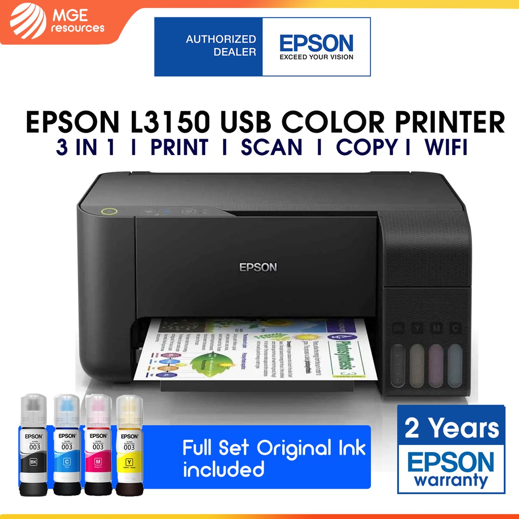 Epson EcoTank L3250 L3256 Color Print Scan Copy Wifi Ink Tank Printer ...