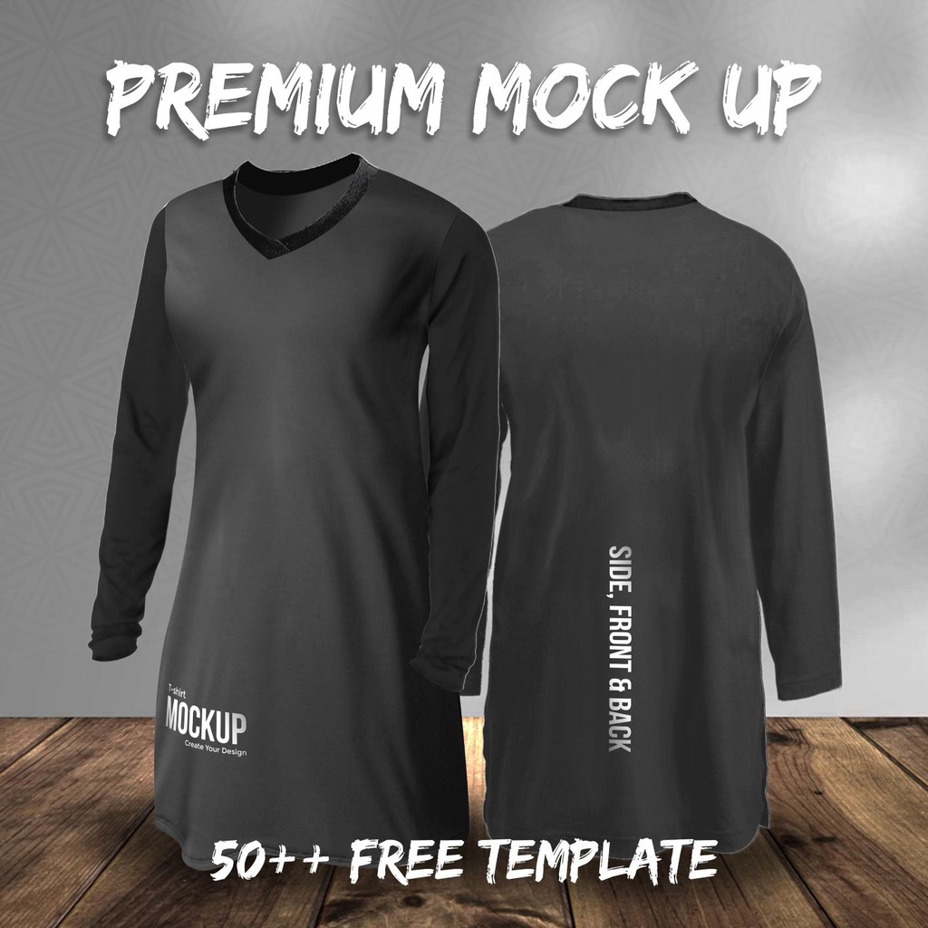 Download Mockup Template Design Graphic Art Ps Premium T Shirt Mock Up Shopee Malaysia