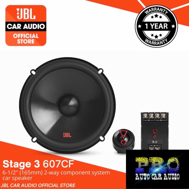 JBL STAGE3-607CF 6.5” 2 WAY COMPONENT SPEAKER (100% ORIGINAL) | Shopee ...