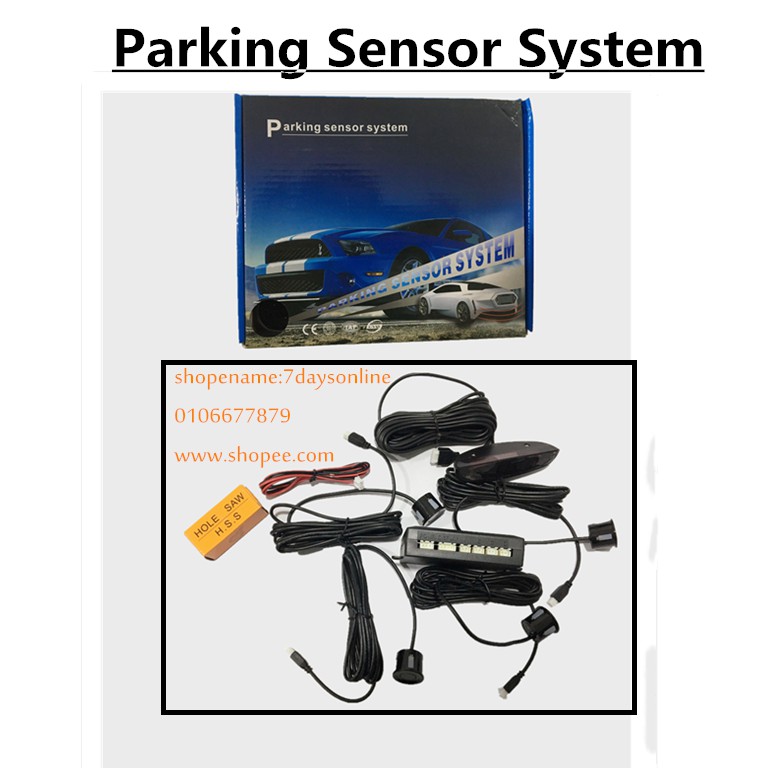 CAR PARKING SENSOR SYSTEM WITH 4 SENSOR Shopee Malaysia