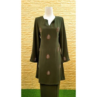  BAJU  KURUNG  MELATI OLIVE GREEN  Shopee Malaysia