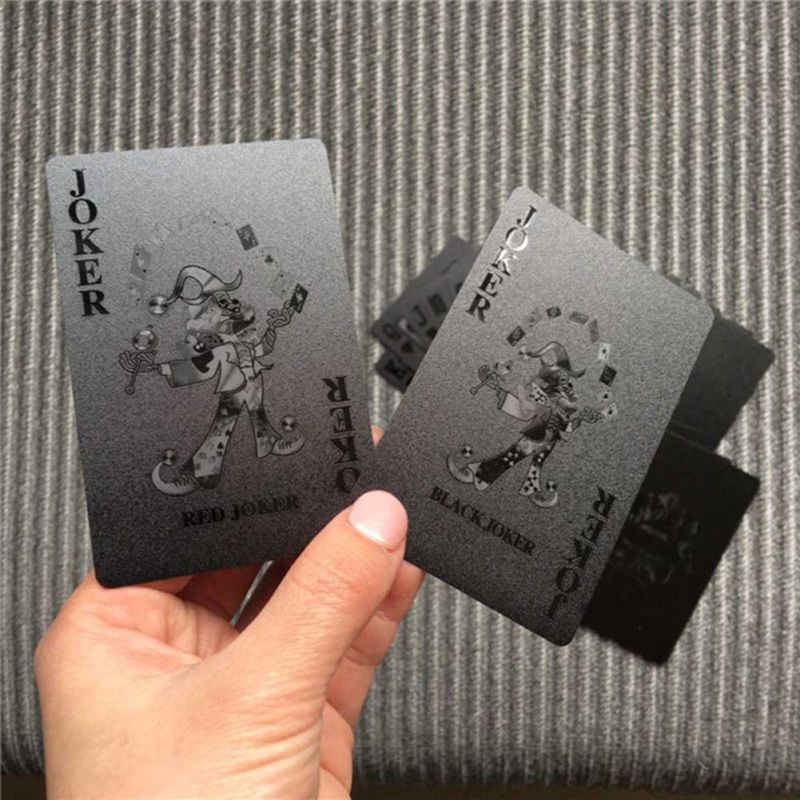 Essential Versatile fangyougu Playing Cards Waterproof Matte Black Foil Plated Poker Card Table Game Gift Reliable Must - Image 4