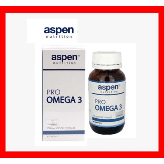 ASPEN NUTRITION PRO OMEGA 3 1000MG (60 CAPSULES)[EXP07/2022] Shopee