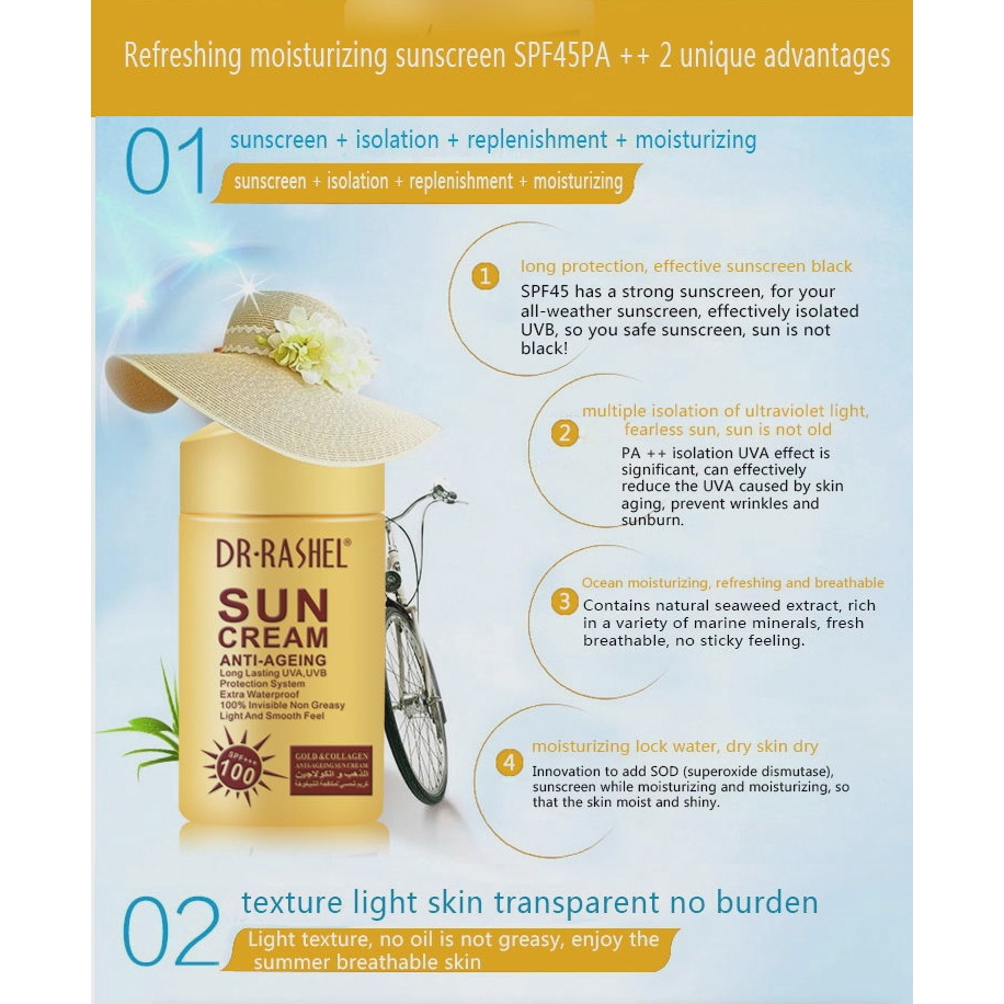dr rashel sun cream spf 100