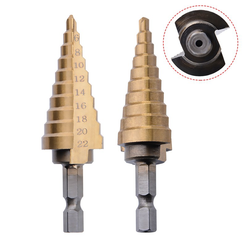 Home & Garden 4mm22mm Hex Cone Step Drill Bit Hole Cutter For Sheet