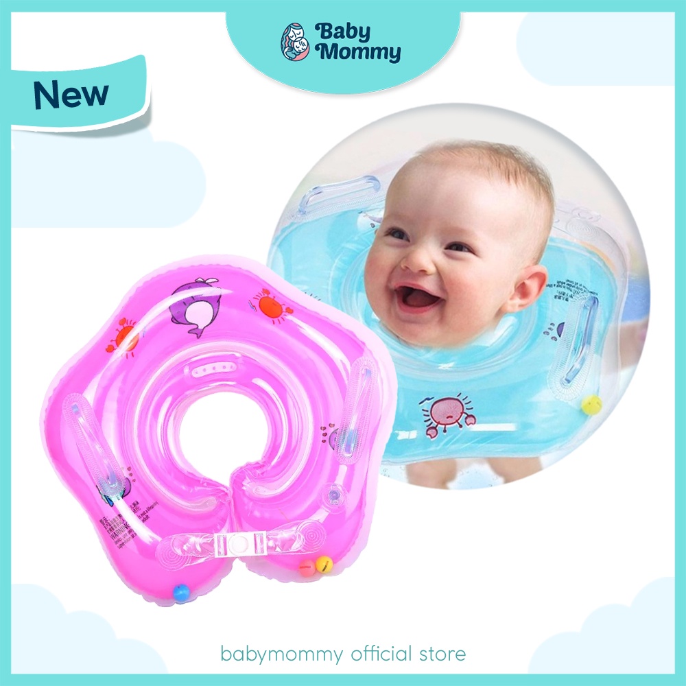 🇲🇾 Ready Stock Baby Swimming Adjustable Neck Float Newborn Infant Baby