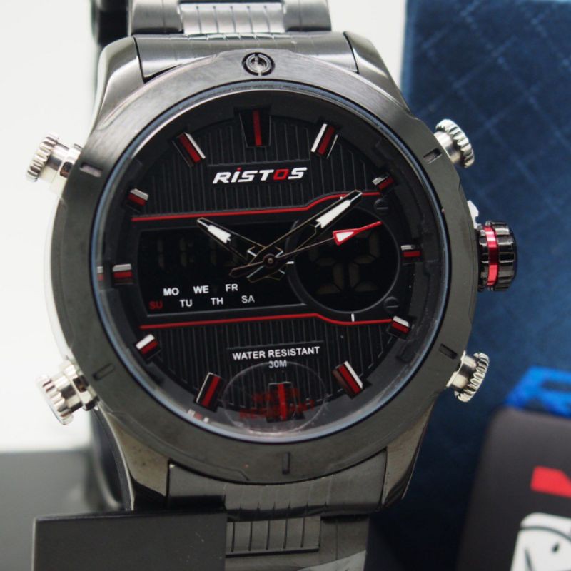 Djt Jam Tangan Berjenama Ristos Watch Analog Digital Untuk Lelaki Shopee Malaysia