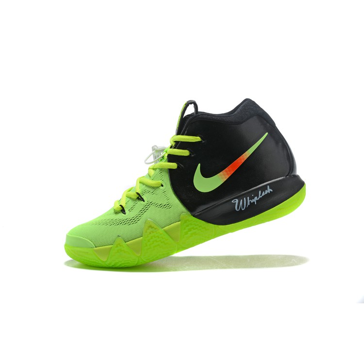 lime green and black basketball shoes