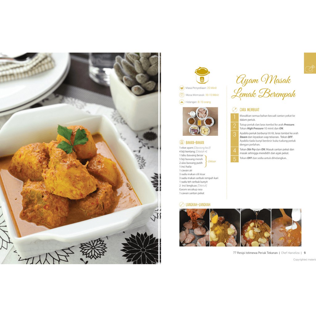Buku Resepi Chef Hanieliza 77 Resepi Istimewa Pressure Cooker 77 Resepi Istimewa Air Fryer Buku Resepi Viral Shopee Malaysia