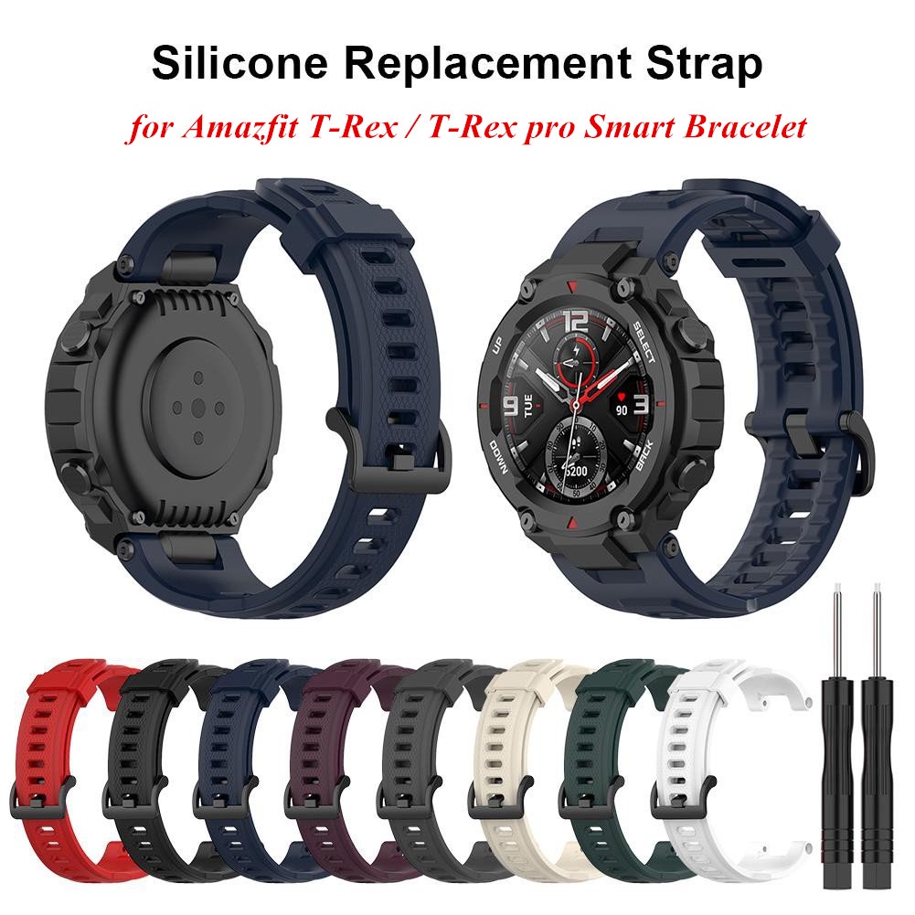 Cinturino In Silicone Di Ricambio Rosso Per Amazf T-Rex 2 Smartwatch Cinturino Per Orologio Sportivo Per Huawei T Rex 2/trex 2 Accessori Per Braccialetti - Foto 7