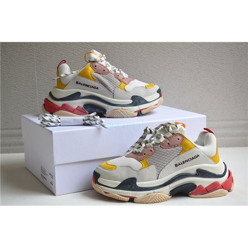 balenciaga triple s pink and yellow
