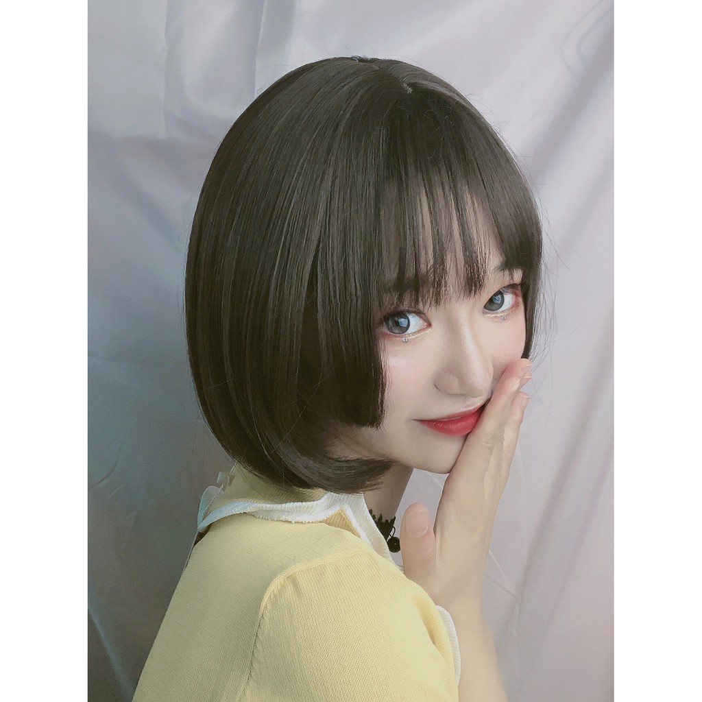 Wig Female Short Hair Trimming Face Reduction Age Hair Style