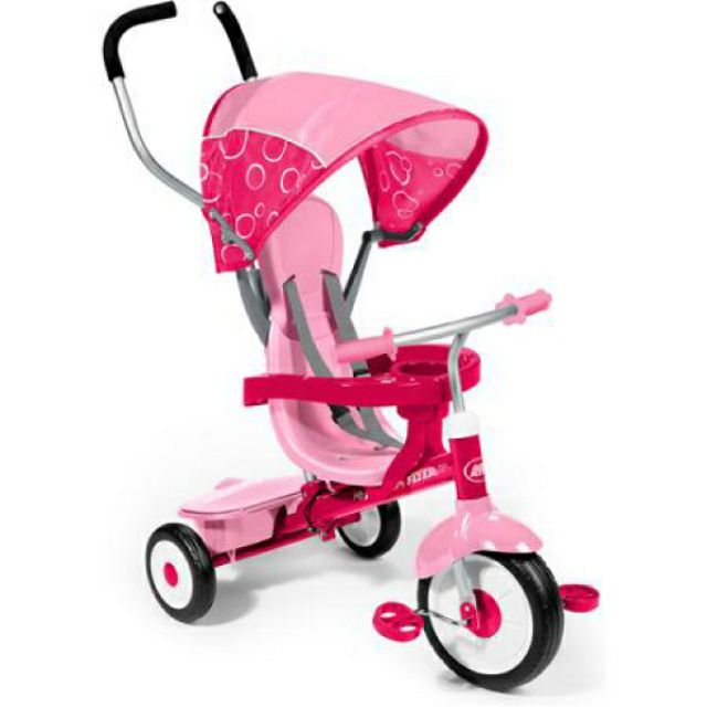 radio flyer pink tricycle with basket