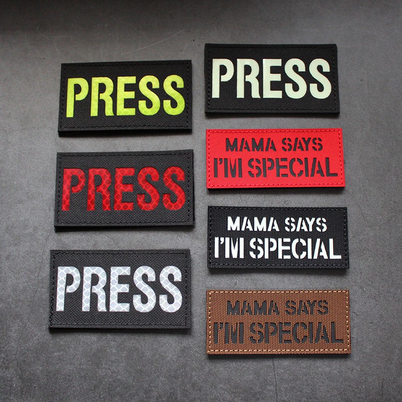 MAMA says I'm special PRESS Patch IR Infrared Reflective Patches Tactical Army Military Morale Nylon Emblem Appliques Badges For Clothing Hat Backpack