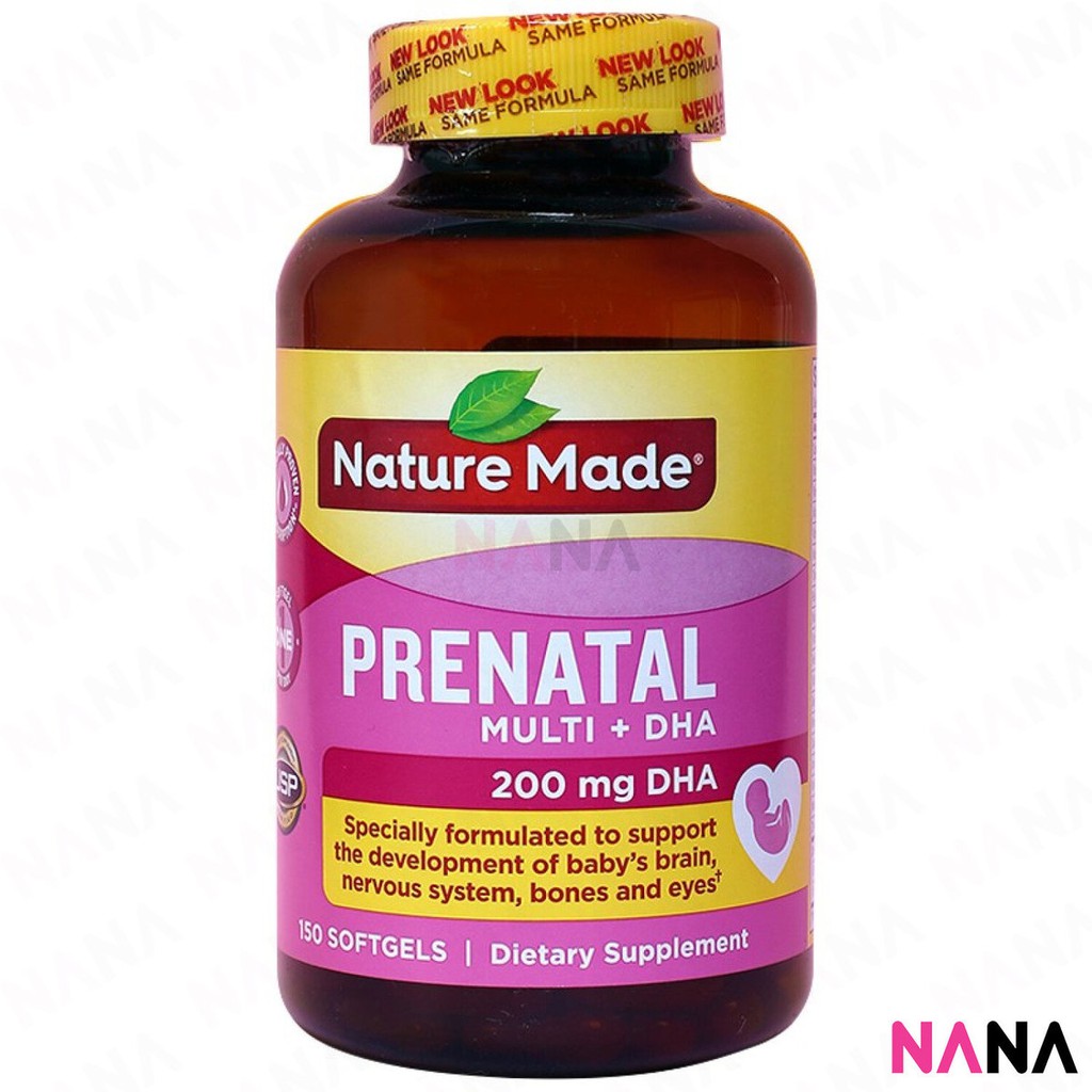 Nature Made Prenatal Multi+DHA (with 200 mg DHA), 150 Softgels Shopee