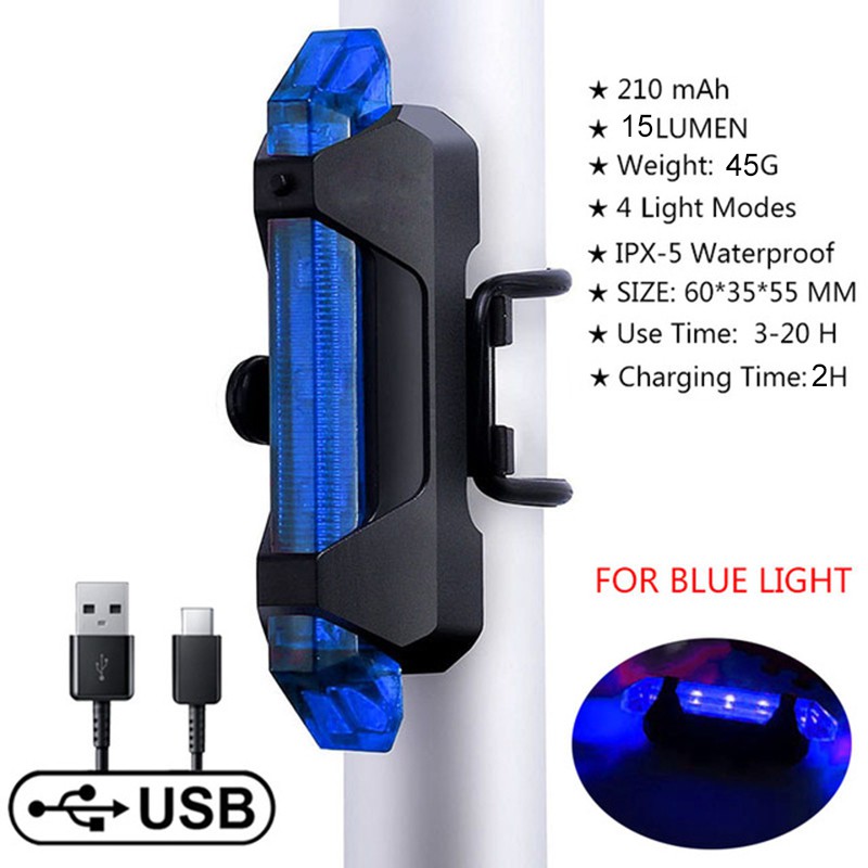 [Local Seller] Bike Bicycle Light USB LED Rechargeable Set Mountain Cycle Front Back Headlight Lamp Taillight Flashlight
