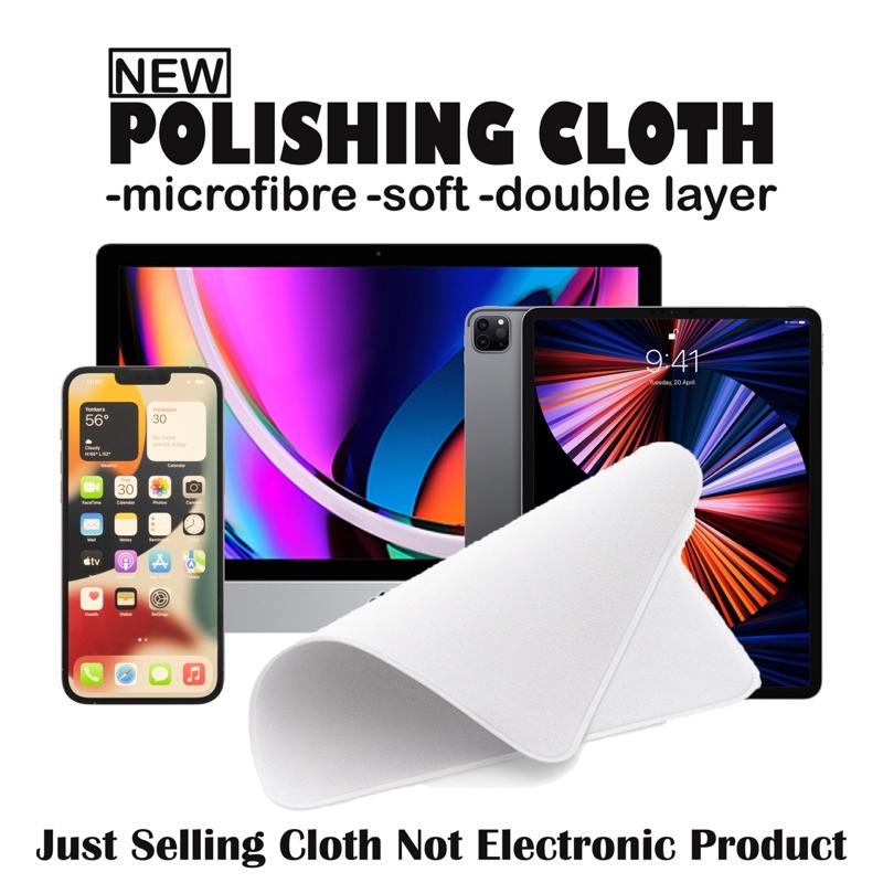 Microfiber Polishing Polish Cloth Cleaning Kit Cloth Screen Cleaning Dust Clean iPad iPhone iMax Macbook Apple Watch