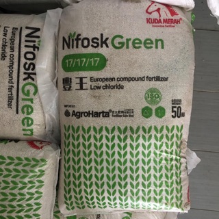 Eropah Nifosk Green 17-17-17 50Kg Kuda Merah BAJA SUBUR