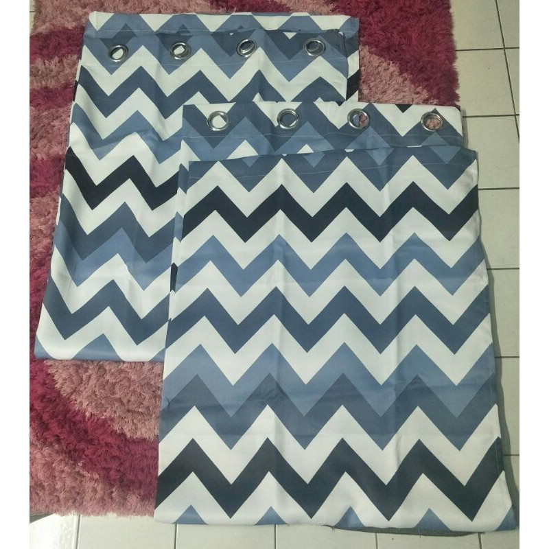 Langsir Romantika ( GREY WAVE) Shopee Malaysia