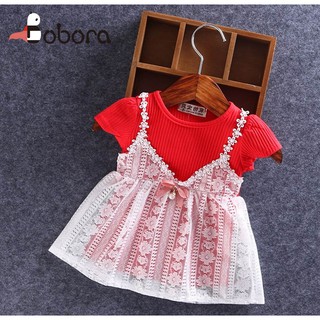 BOBORA Girls Baby Clothes Newborn Baby Summer Sweet Cute  Fashion Girl Dress