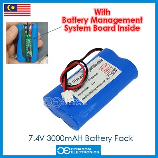 7.4V 3000mAH 18650 Rechargeable Li-ion Battery Hand Sanitizer Battery [Bateri Li-ion Boleh dicas Semula ]