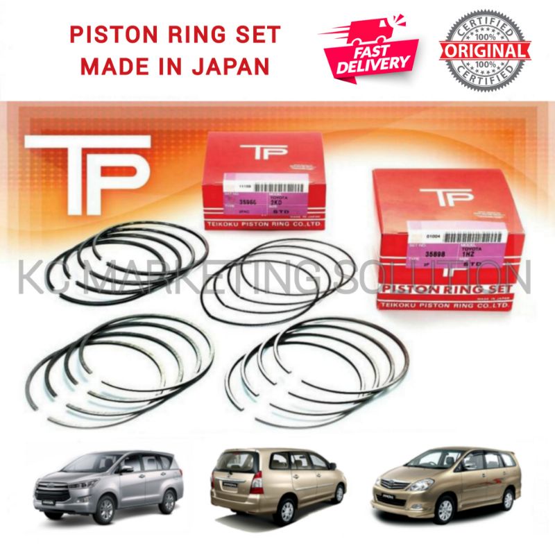 TP Piston Ring Set (Size 35960-STD) Toyota Innova 2.0 1TR-FE | Shopee  Malaysia