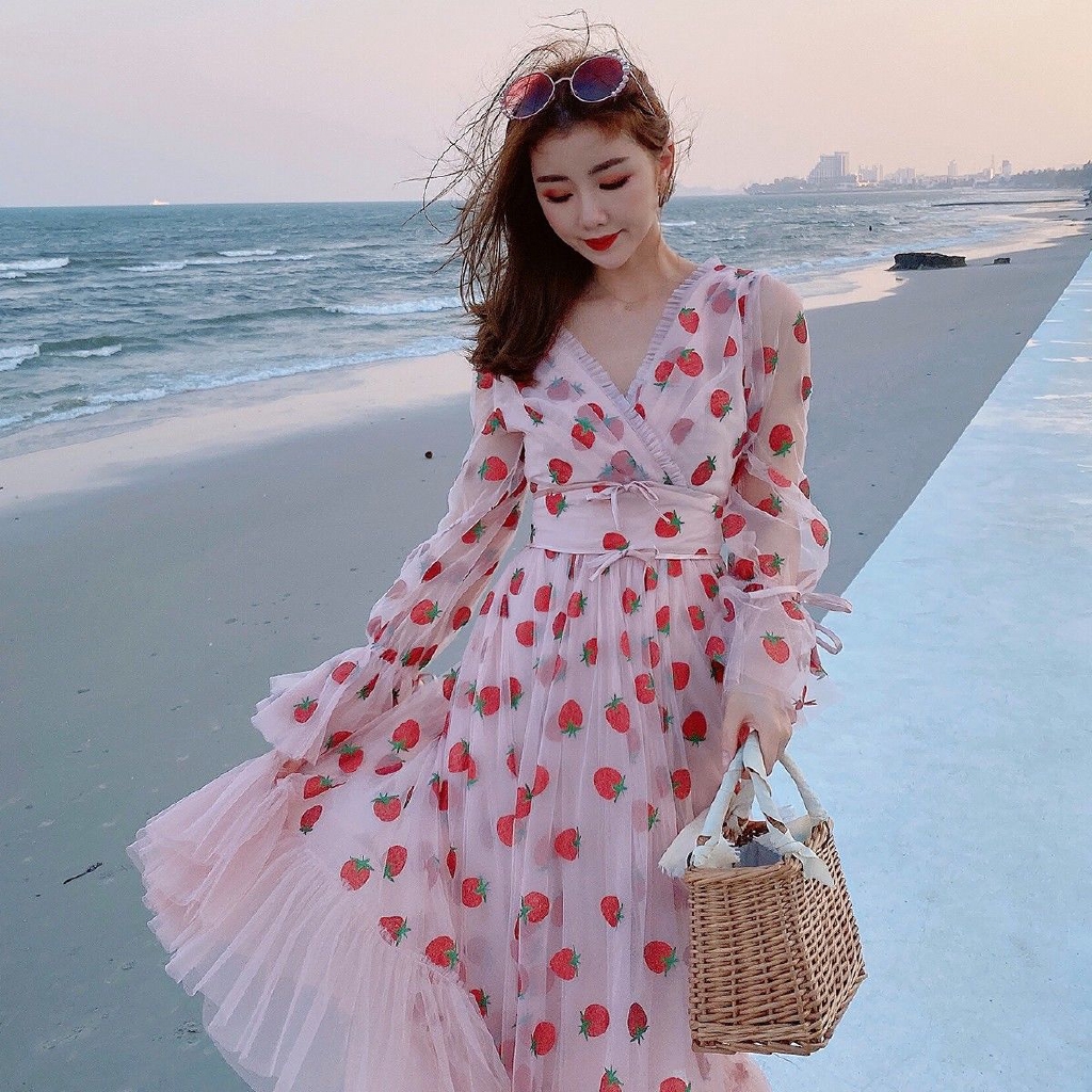 long sleeve summer maxi dress