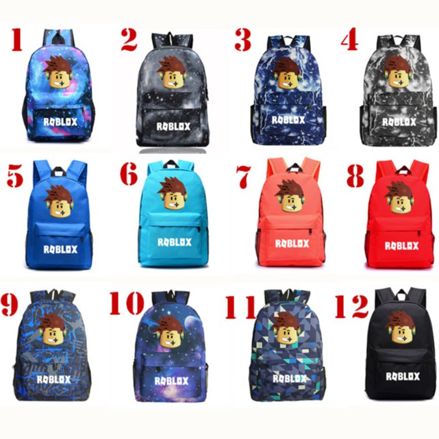 Cartoon Roblox Galaxy Backpack Student School Backpack Canvas Shoulder Bags Shopee Malaysia - galaxy roblox jacket