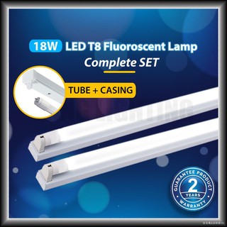 2 Year Warranty 18w Led T8 Fluoroscent Lamp Lampu Kalimantang 4ft Tube Wholesale Casing Fitting Box Ready Stock Shopee Malaysia