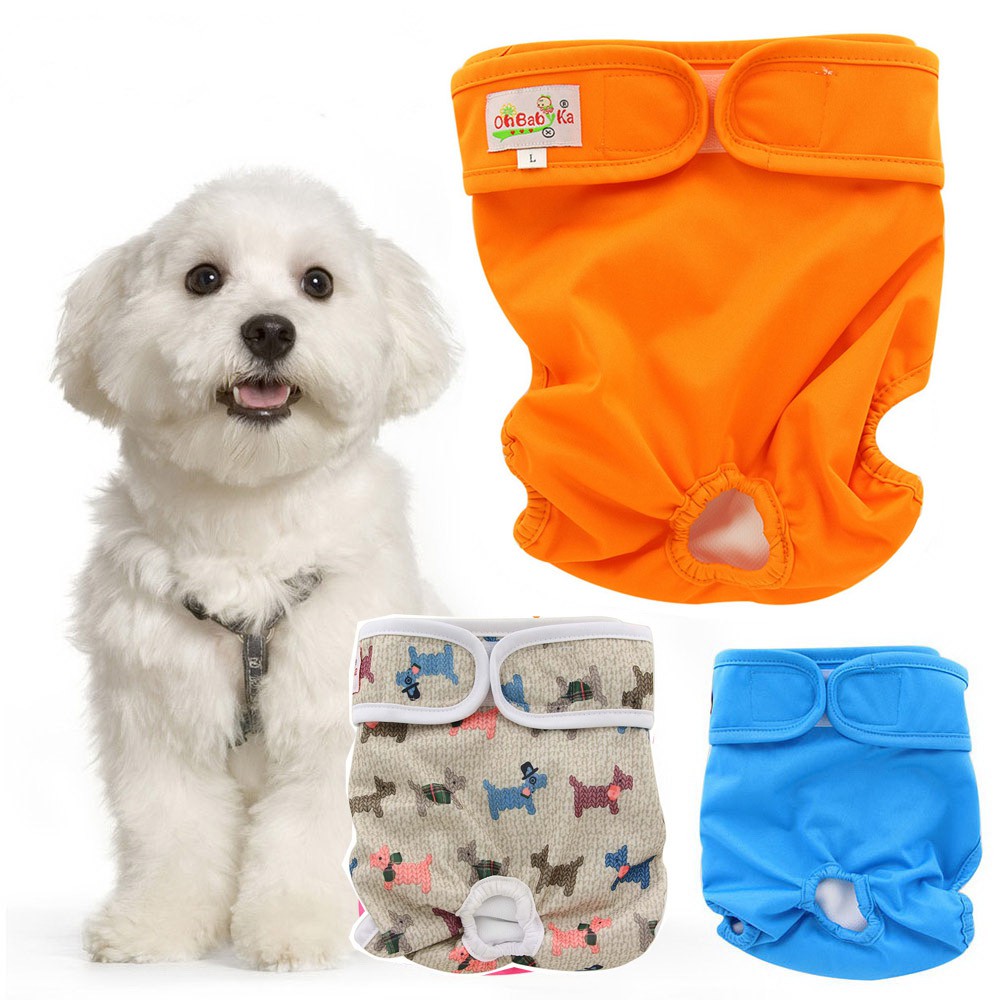 Washable Pets Dog Clothes Nappy Cover Female Dog Diaper Panties Underwear Wrap Napkin Eco-friendly DN006