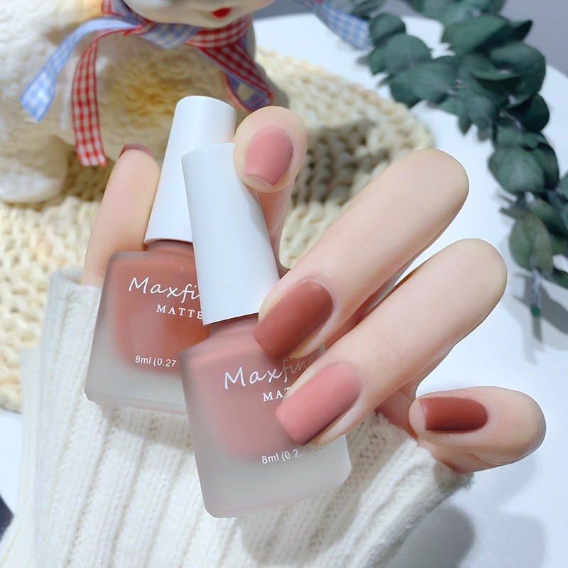 Local Seller 🇲🇾 8ml Maxfine Matte Nail Polish Water Proof Long-lasting |  Shopee Malaysia