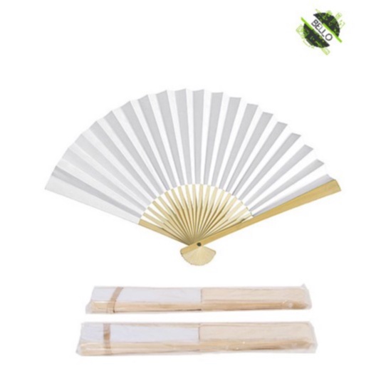 [DIY CRAFT] Drawing Paper fan Bamboo Folding Fans For Coloring and Art