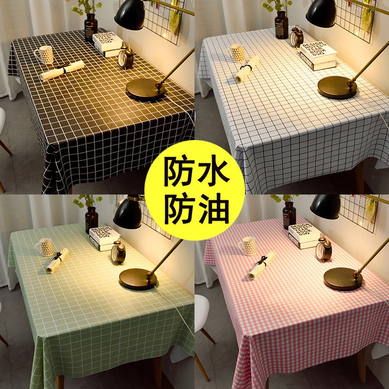 Table Cloth Waterproof Heat Resistant PVC Table Mat Rectangular Hipster