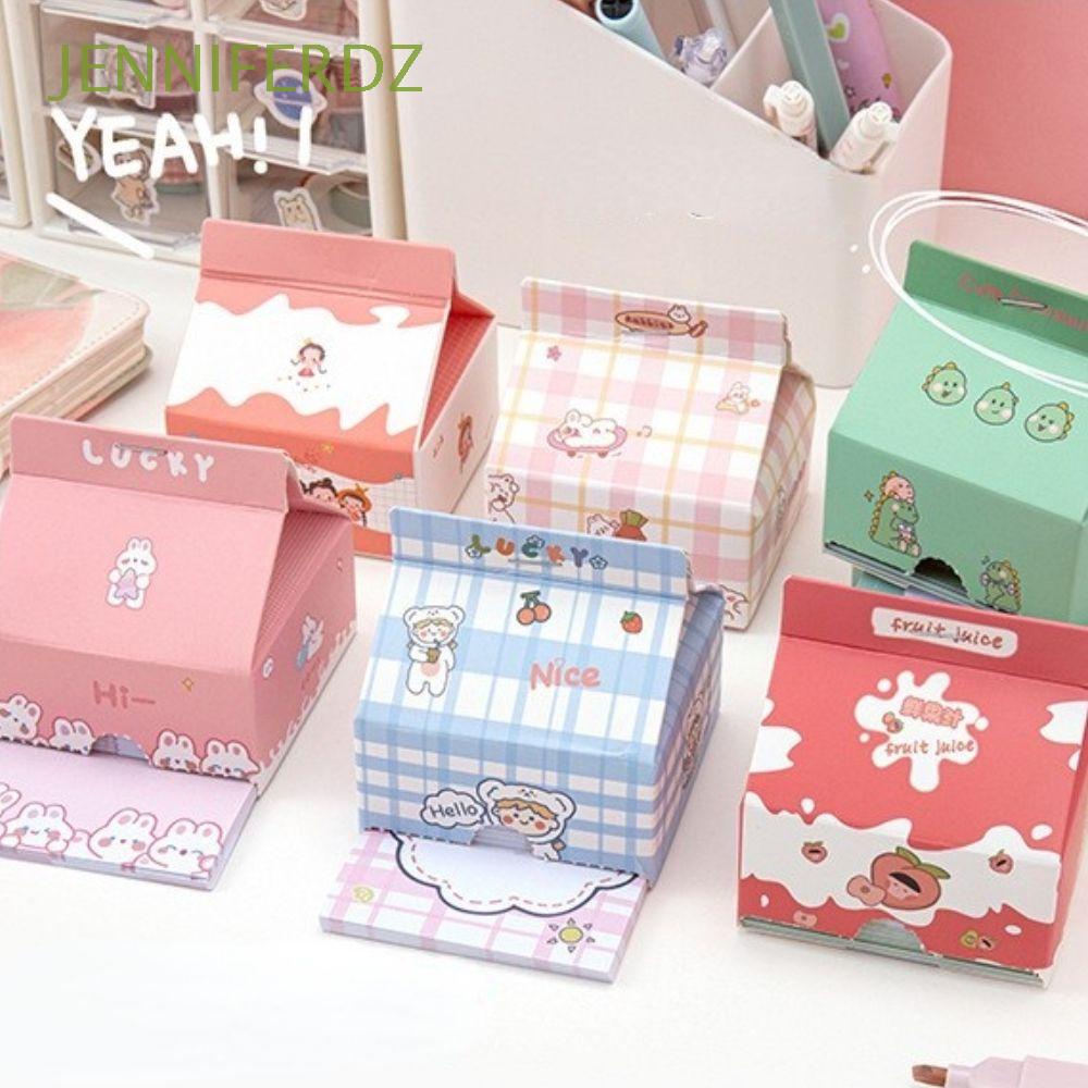 JENNIFERDZ Kawaii Message Paper Rabbit Message Notes Milk Carton Memo ...