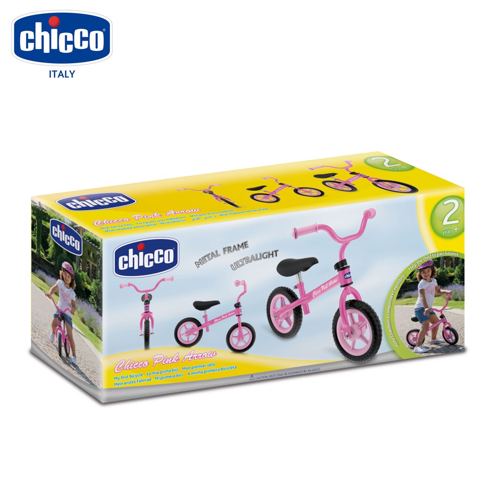 chicco pink arrow balance bike