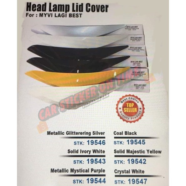 Perodua Myvi Lagi Best Head Lamp Cover Eye Lid Cover Shopee Malaysia