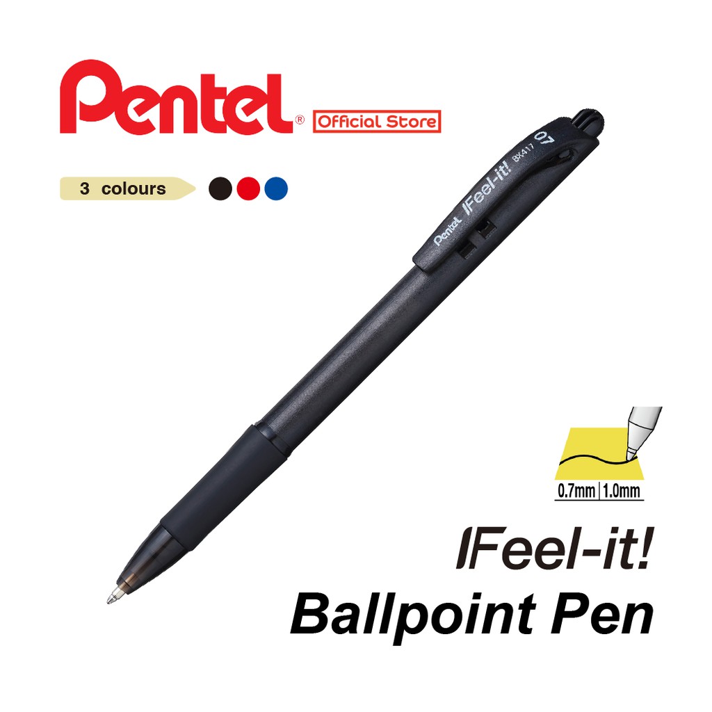 Pentel BX417/BX420 IFeel-it Ball Point Pen (0.7mm/1.0mm) | Shopee Malaysia