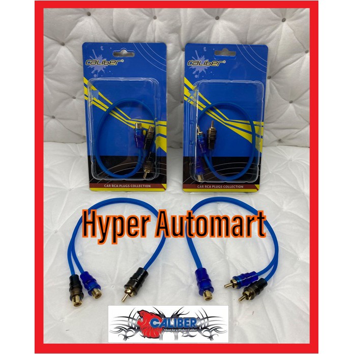 Caliber Car Audio RCA Cable 24K Gold Plated High Quality (1F2M / 1M2F